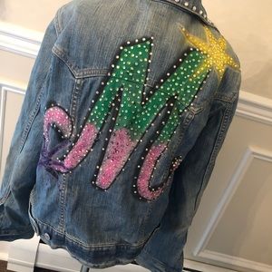 Custom Denim Airbrushed Jacket